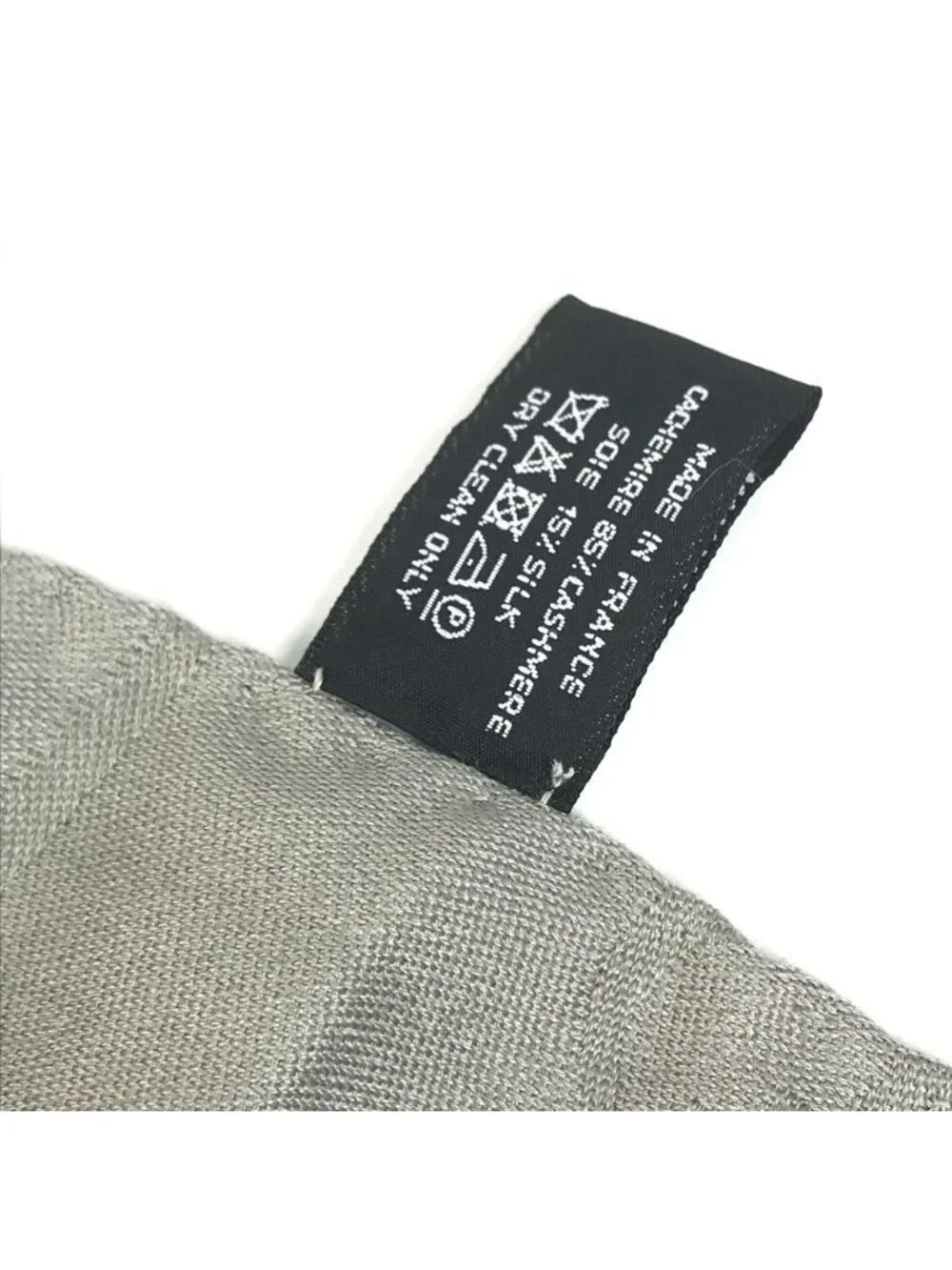 Hermes Shawl New Libris Cashmere Gray Scarf - Picture 8 of 9